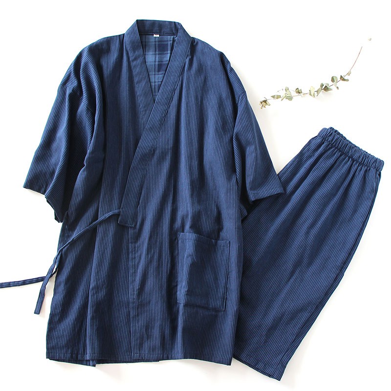 Japanese Summer Sleepwear Set | Kimono & Yukata | Seigaiha-Ya