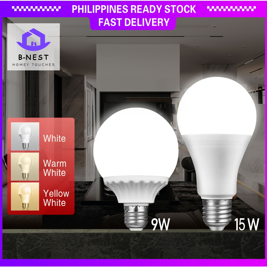 BNEST LED bulb 9w/15w Tri color bulb lamp bulb energy saving E27