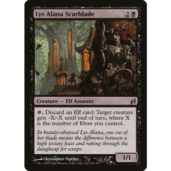 MTG | Magic the Gathering | Black | Lys Alana Scarblade | SP | Shopee ...