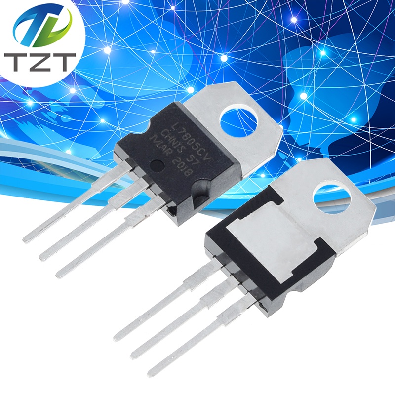 20Pcs LM7805 L7805 7805 TO-220 Voltage Regulator IC – 5V Fixed Positive Regulators