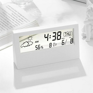 AC3 Transparent LED Large Screen Desktop Alarm Clock Simple Bedside ...