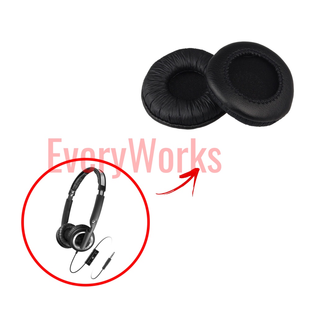 thumbnail image 2 of Replacement Head Cushion Earpads For Sennheiser PX100 PX100II PX200II Headphones | 2 Pcs Black Foam Pads 2 of 3