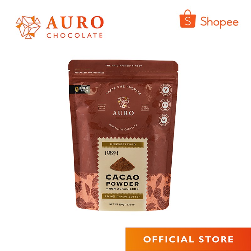 Auro Chocolate Natural Cacao Powder 350G | Shopee Philippines