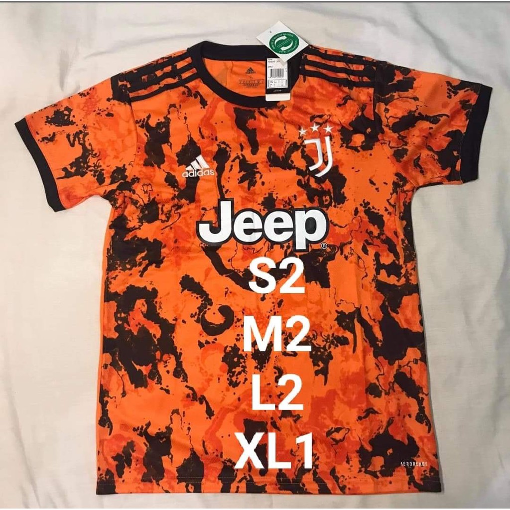 JEEP ORANGE BLACK FOOTBALL SOCCER JERSEY Adidas style SPORTS