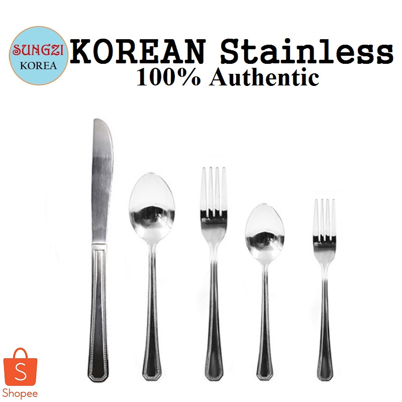 KOREAN STAINLESS Flatware 5 Piece Set Shopee Philippines