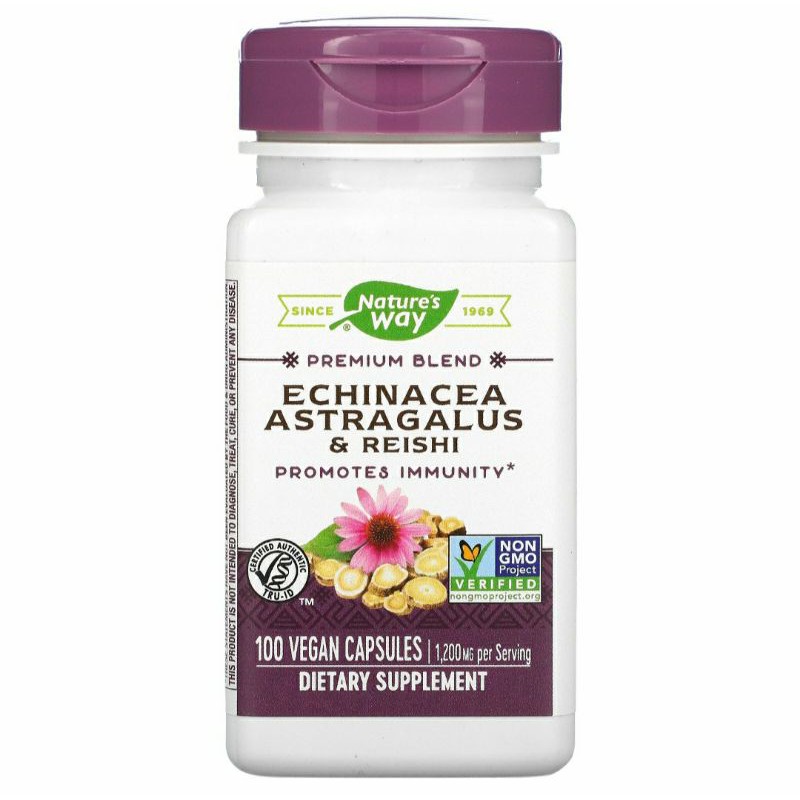 Nature's Way Echinacea Astragalus & Reishi, Promotes Immunity, 1,200 mg