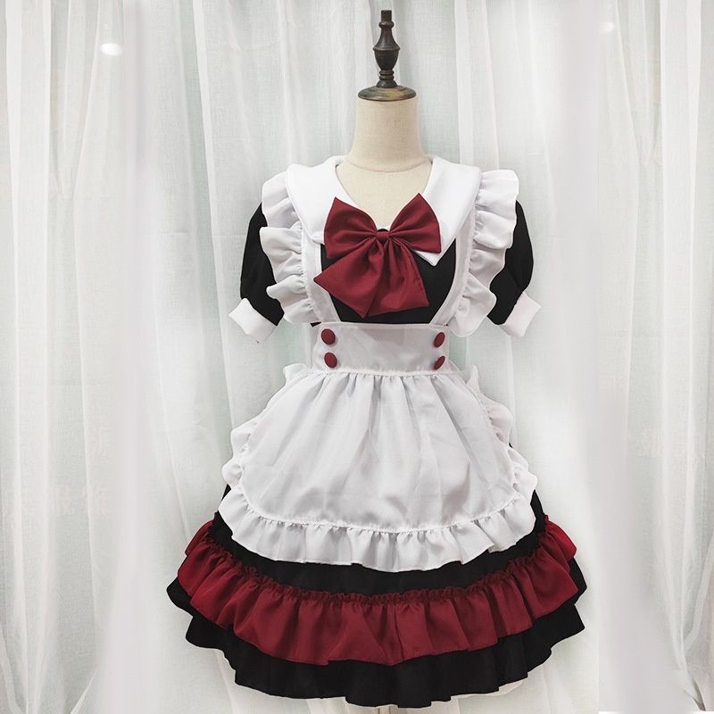 Gothic Lolita Maid Dress Cosplay Costumes Anime Demon Role Play Sexy ...