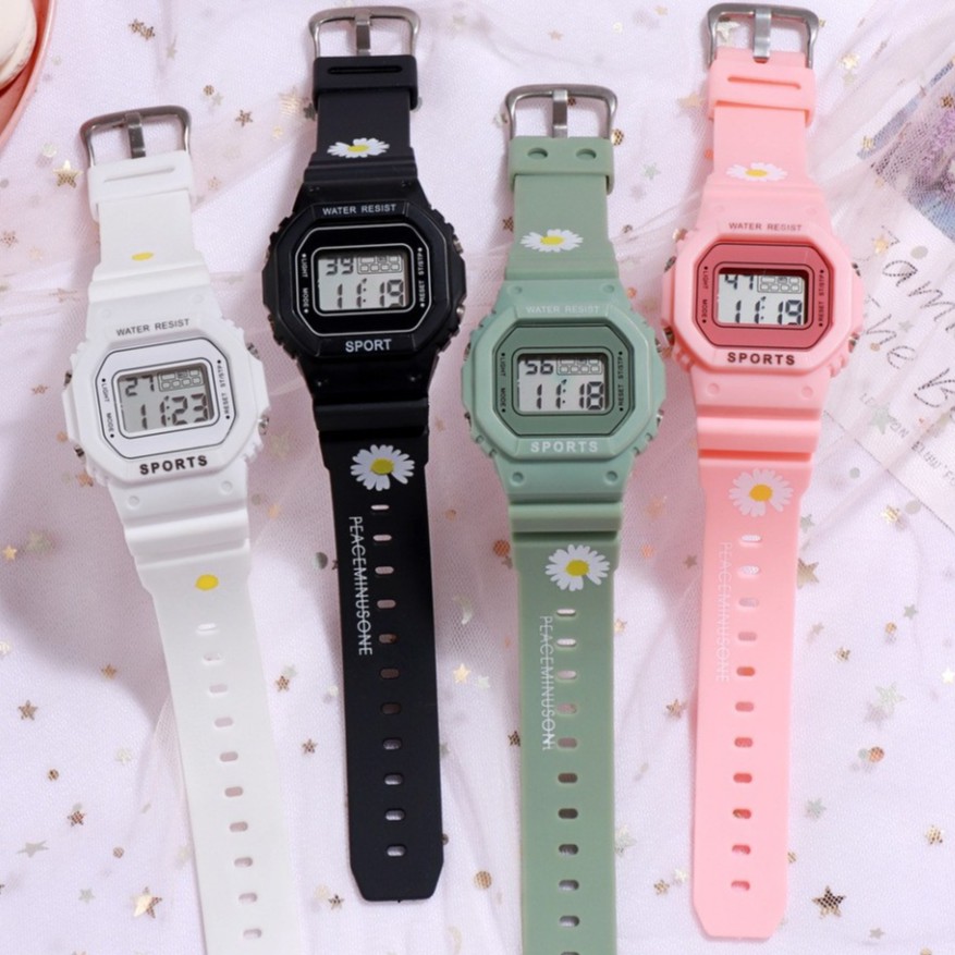 Small Daisy Electronic Watch Simple Couple Watches | Shopee Philippines
