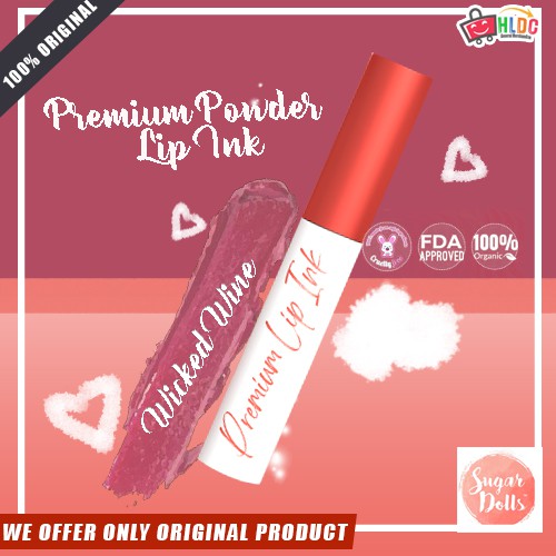 Sugar Dolls Premium Powder Lip Ink original thai lip tin WICKEDWINE ...