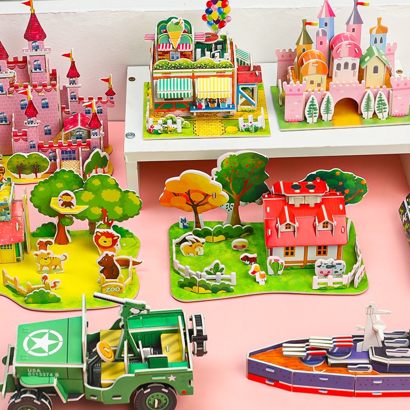 3D Puzzle Jigsaw Learning Educational Toys Diy Attractive Cartoon ...