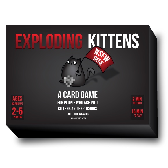 Exploding Kittens Group Family Card Game Nsfw Deck (black) 