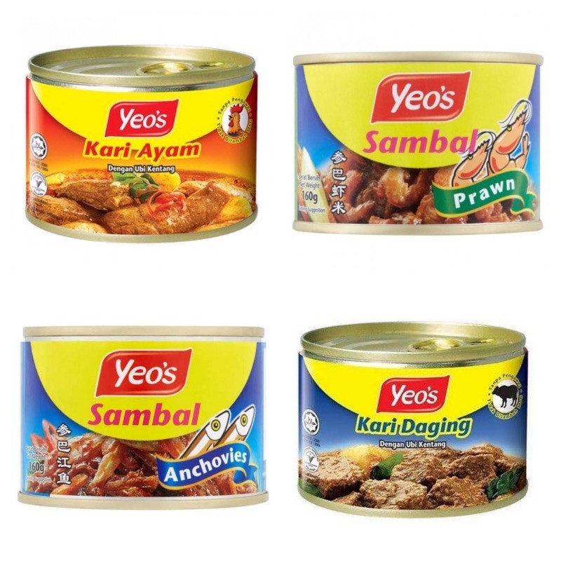 Imported Yeo’s Canned Goods(Kari Ayam/Beef Curry/Sambal Prawn/Sambal
