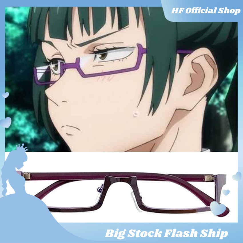 Jujutsu Kaisen Anime Cosplay Costume Maki Zenin Eyewear Purple Half