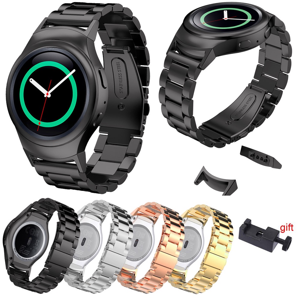 Stainless Steel Smart Watch Band for Samsung Gear S2 SM R720 SM R730 With Adapter Connector Metal Sport Bracelet Strap Shopee Philippines