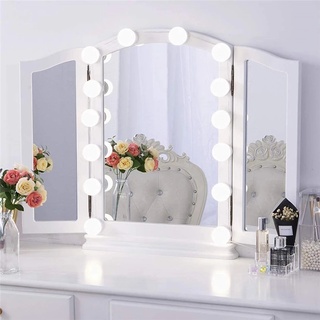 Starry 10 Professional LED Hollywood Vanity Mirror with Cosmetic Case -  White