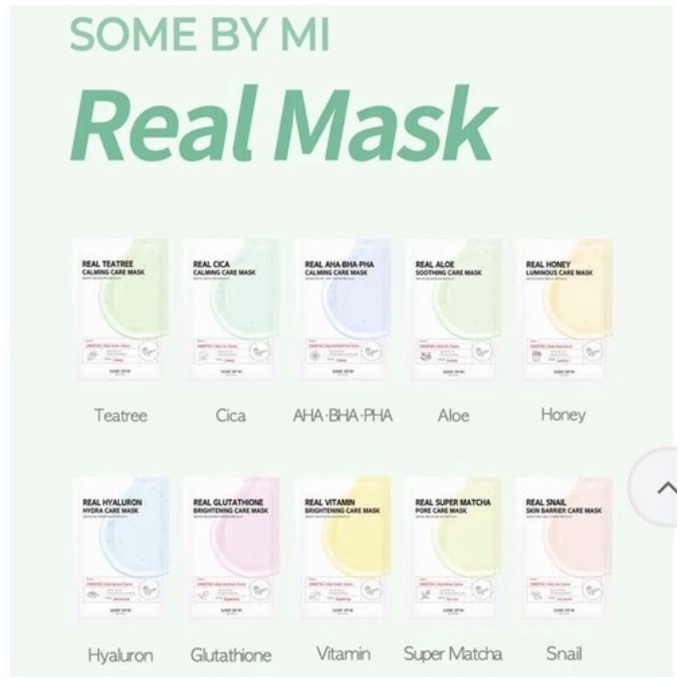 Some By Mi Real Care Sheet Mask 100%Ori SomeByMi Face Mask Calming ...