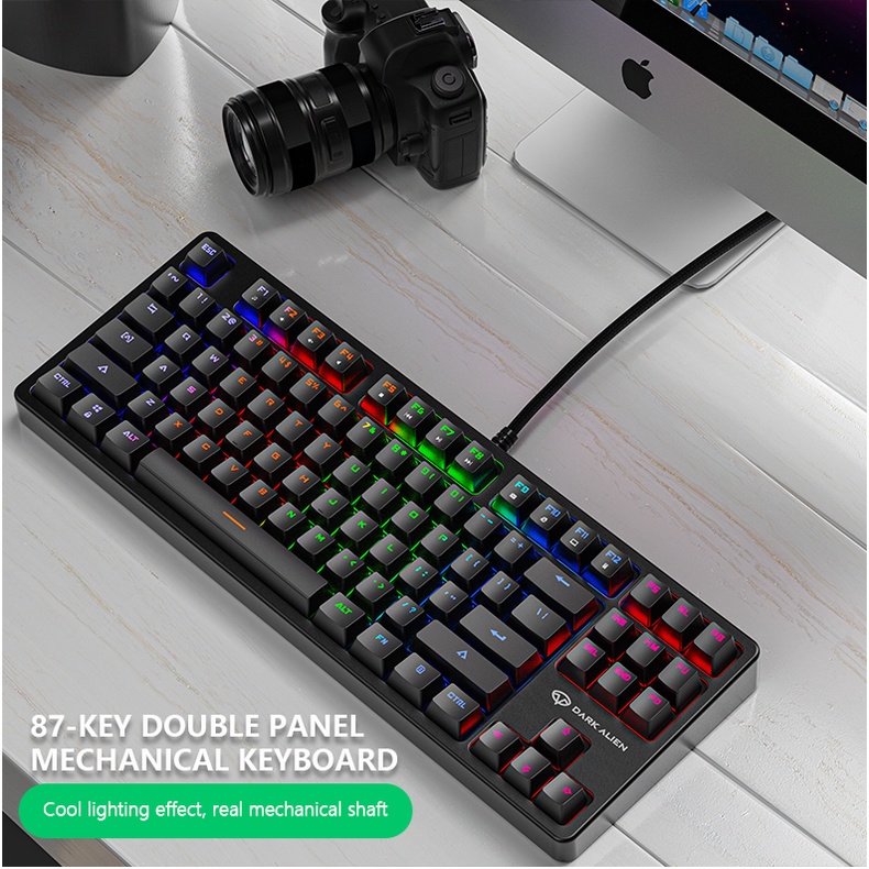 Dark Alien Hot Swappable Mechanical Keyboard 87 Keys Wired Keyboards ...