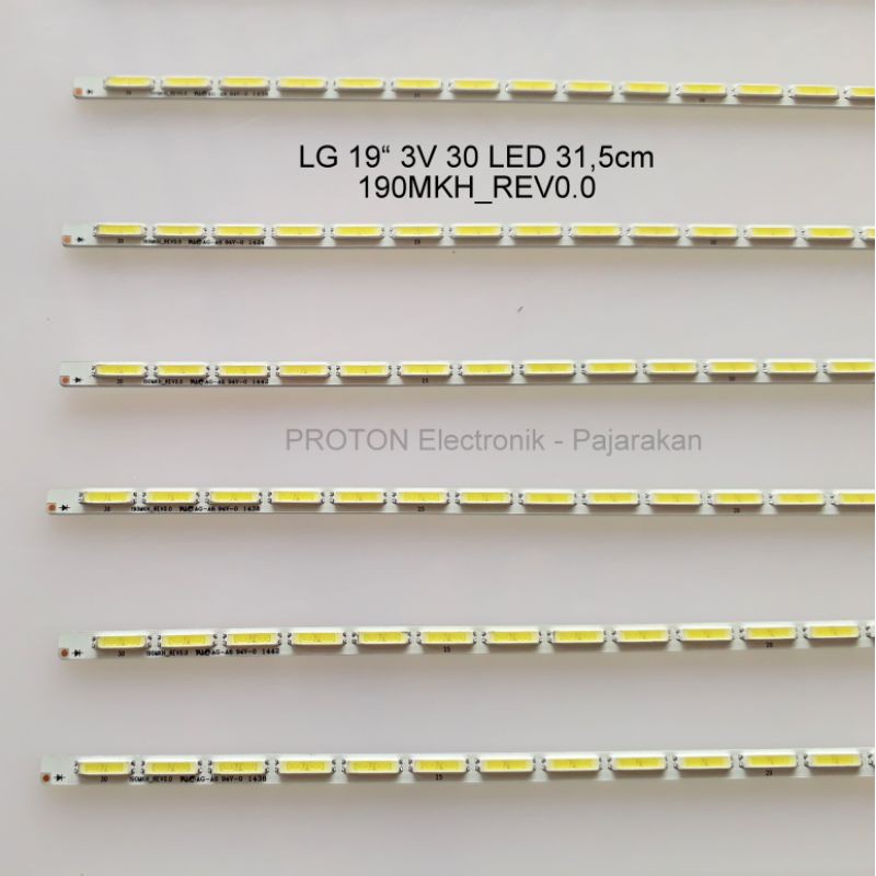 Lg TV Backlight 19 inch 30 LED SMD 3V 31.5cm 45V. 190mkh rev0.0 94V0 6pin 4mm Shopee Philippines