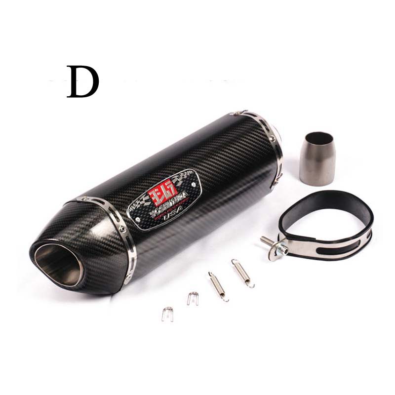 Real Carbon Fiber Moto Exhaust Muffler Pipe R77 Yoshimura Modification ...