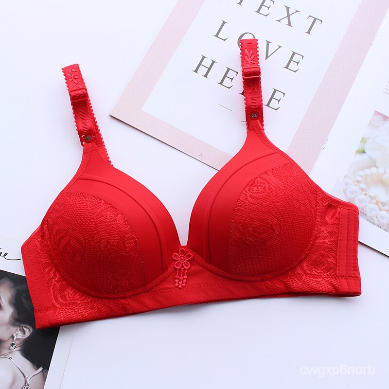 Coral Walking Middle-Aged Mom Underwear Female Bra Middle-Aged and ...