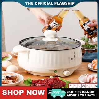 Electric Cooker Hot Pot Non Stick Electric Frying Pan Multi Function One  Dormitory Household Large Capacity Two Level 2l Square - Electric Skillets  - AliExpress