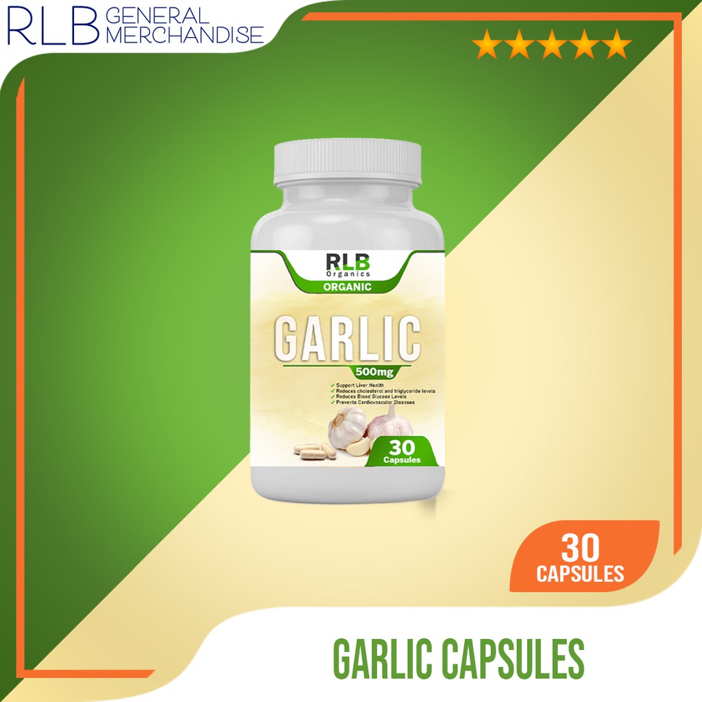 Garlic Capsules (30, 60, 100 Capsules) 100 Organic Pure Natural Anti