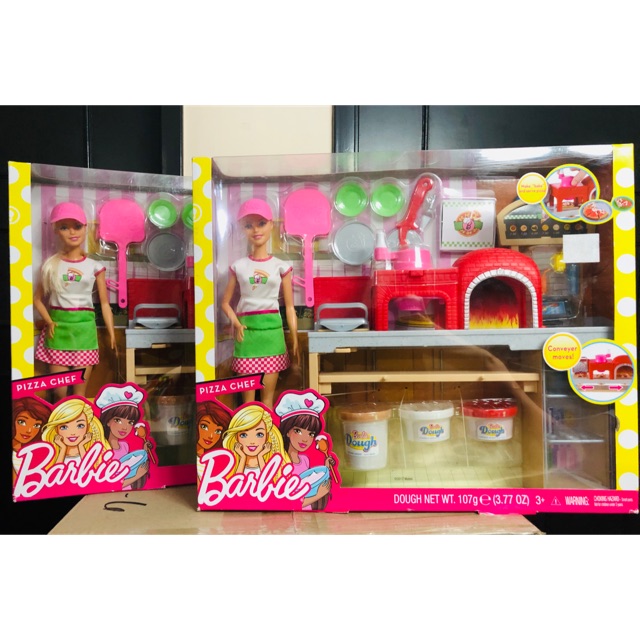 Barbie pizza chef discount doll and playset blonde