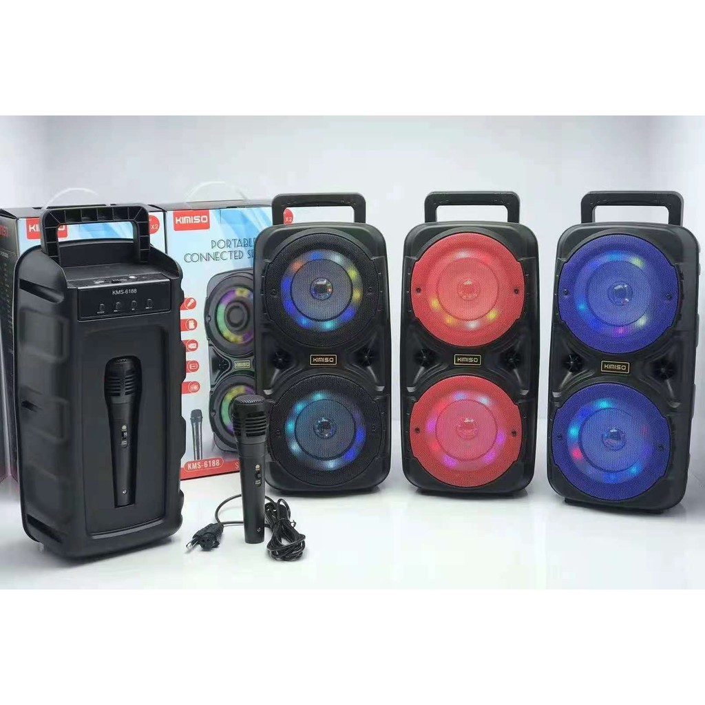 KIMISO KMS-6188 PORTABLE CONNECTED SPEAKER(WITH MICROPHONE) | Shopee ...