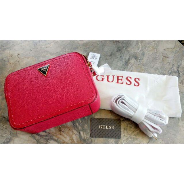 Guess red sling on sale bag