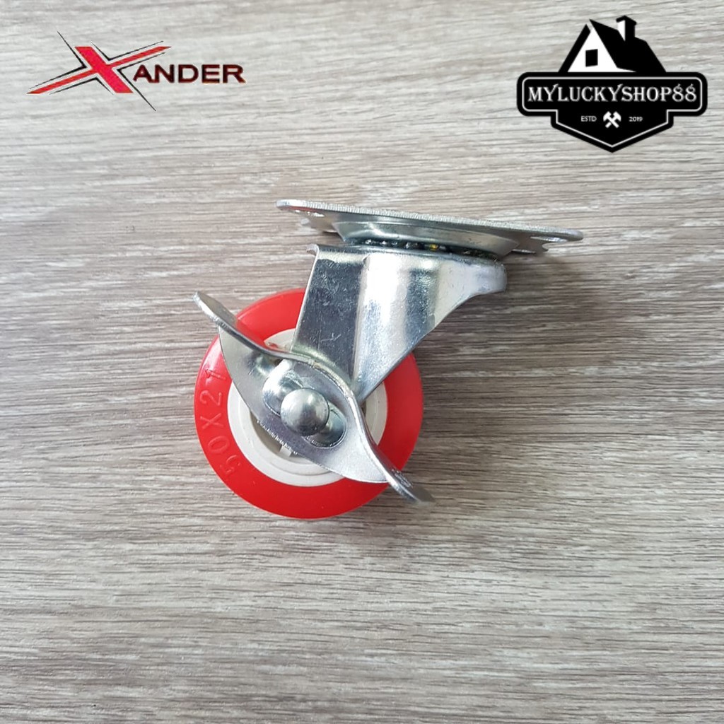 Xander Wheels 1191 - 50mm with Brakes - Polyurethane 50 mm - 2 inch ...