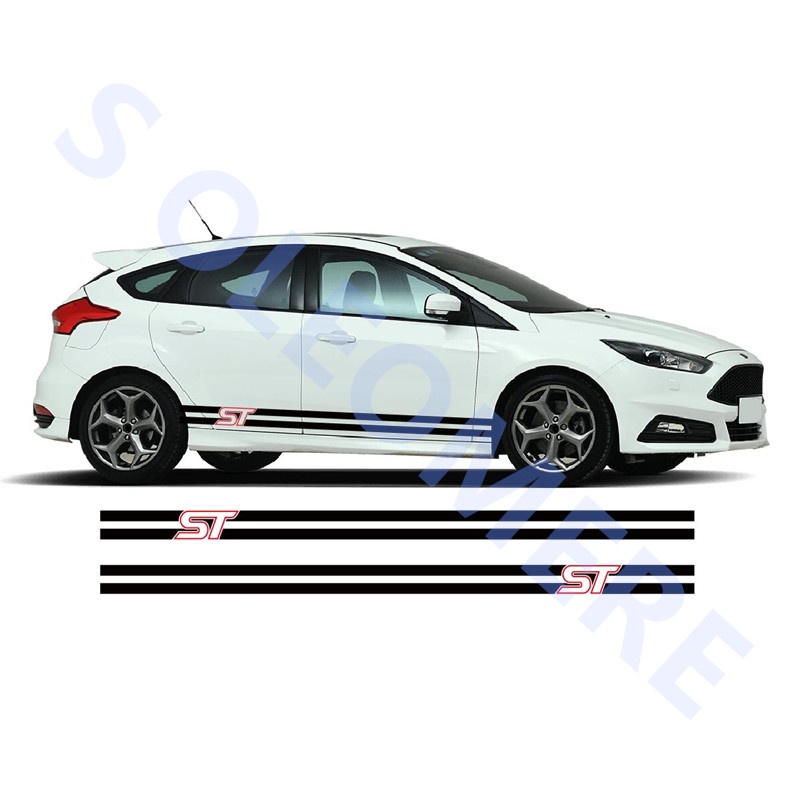 1Set/2pcs For Ford Focus ST Sport Styling Door Side Skrit Strip ...