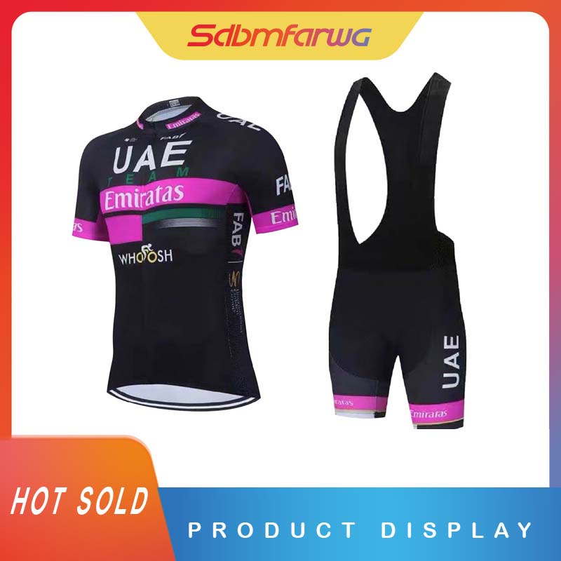 [Ready Stock]UAE Men's Cycling Jersey Set Summer Suspender Shorts Suit  Mountain Bike Cycling Clothing Set Breathable