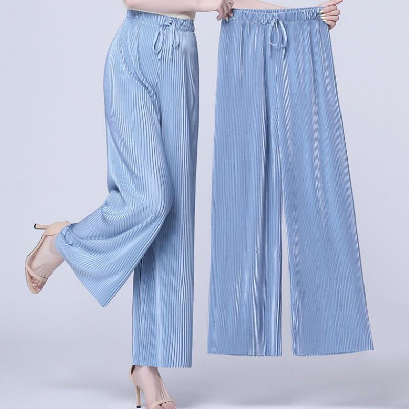 Tribute to Issey MiyakePleated Pants Women's AnkleLength Summer Thin