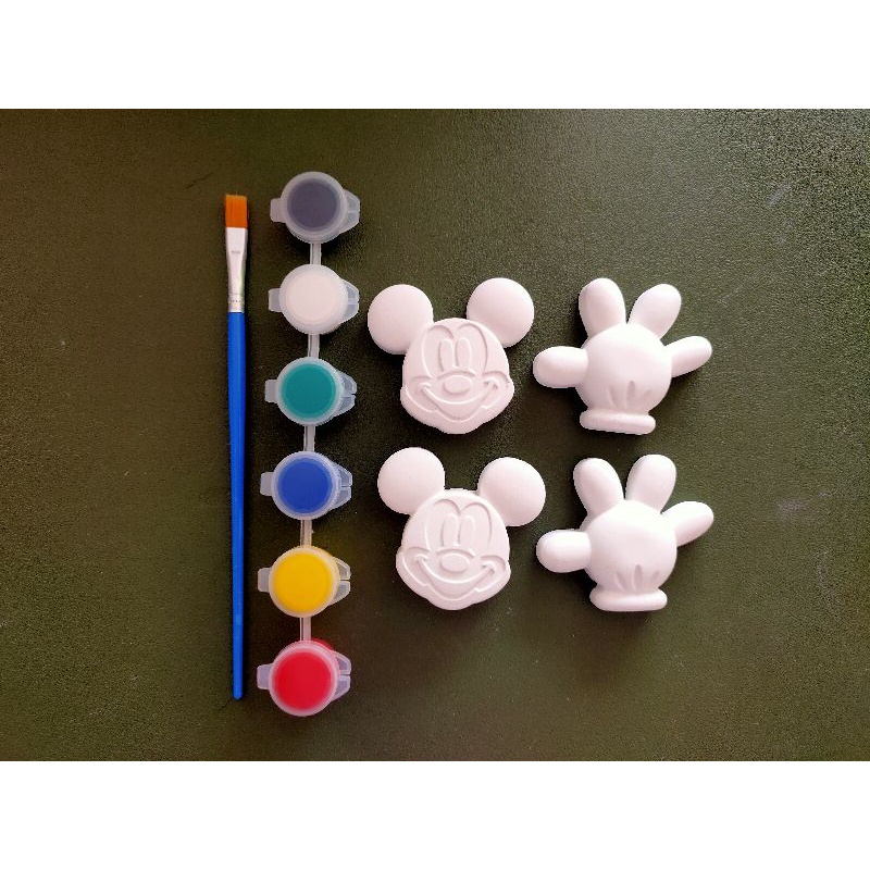 MICKEY AND MINNIE MOUSE PLASTER PAINT SET (WITH MAGNETS) IN POUCH ...