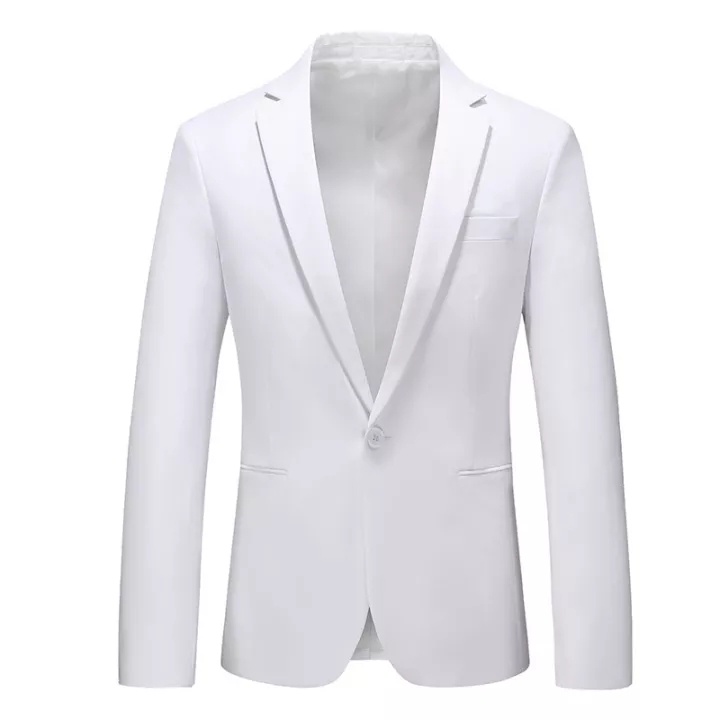 Fashion Stylish Men's Blazer Coat Jacket Casual Slim Fit One Button ...