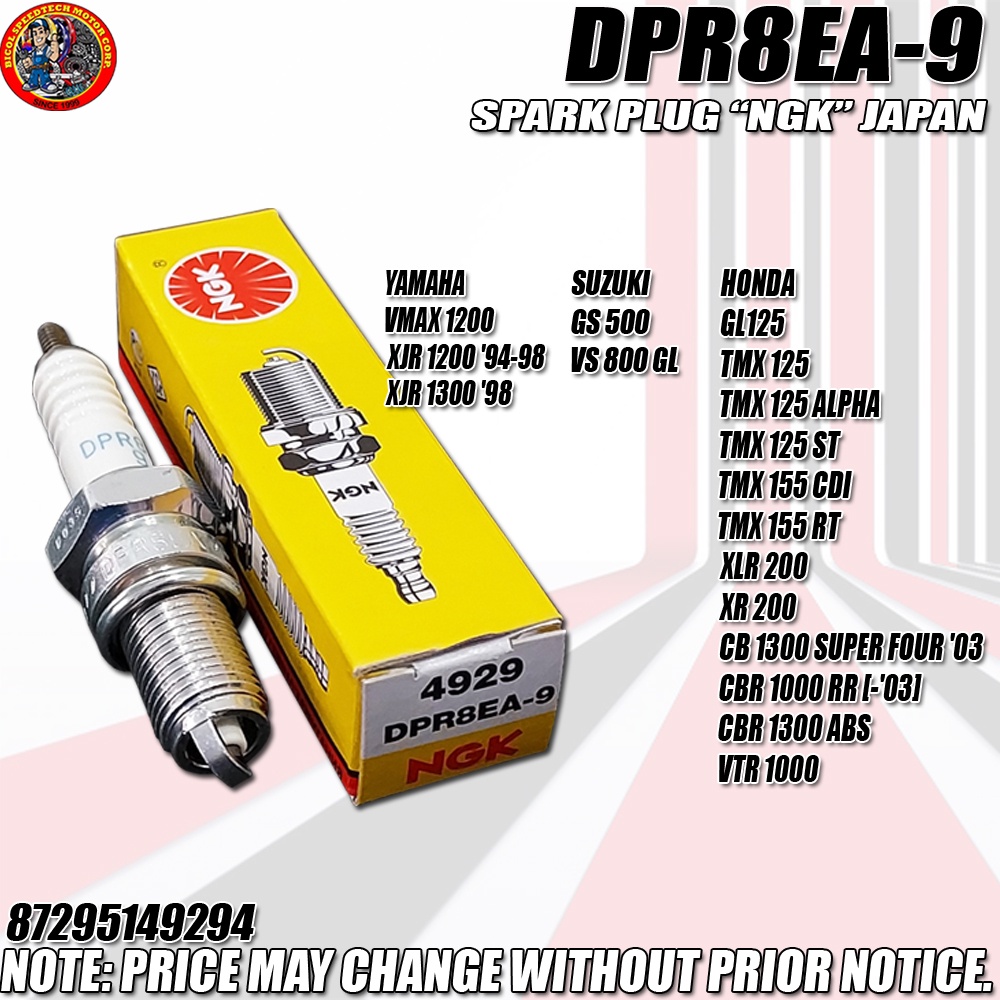 DPR8EA-9 SPARK PLUG "NGK" JAPAN (87295149294) | Shopee Philippines