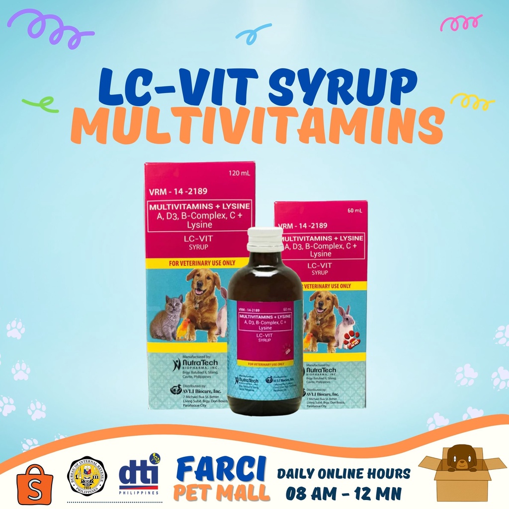 LCVit Multivitamins + Lysine Syrup 120ml Shopee Philippines