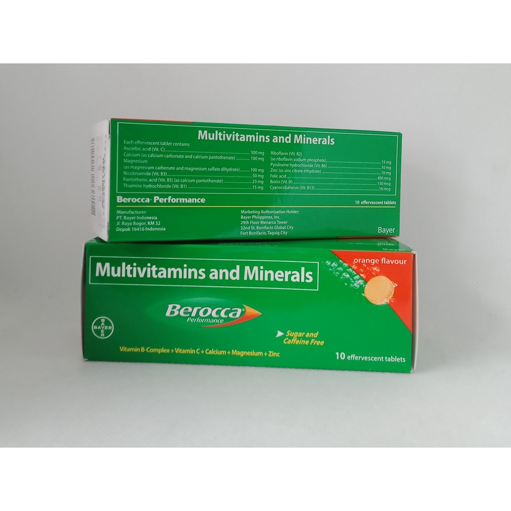 BEROCCA (MULTIVITAMINS AND MINERALS) effervescent tablet 10's Shopee