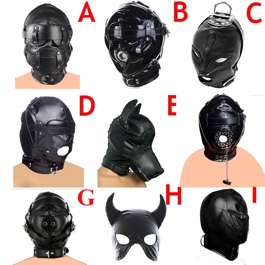 Leather Padded Hood Blindfold ,Head Restraints Harness Mask, BDSM Bondage  Gimp, Halloween Sex Toys | Shopee Philippines