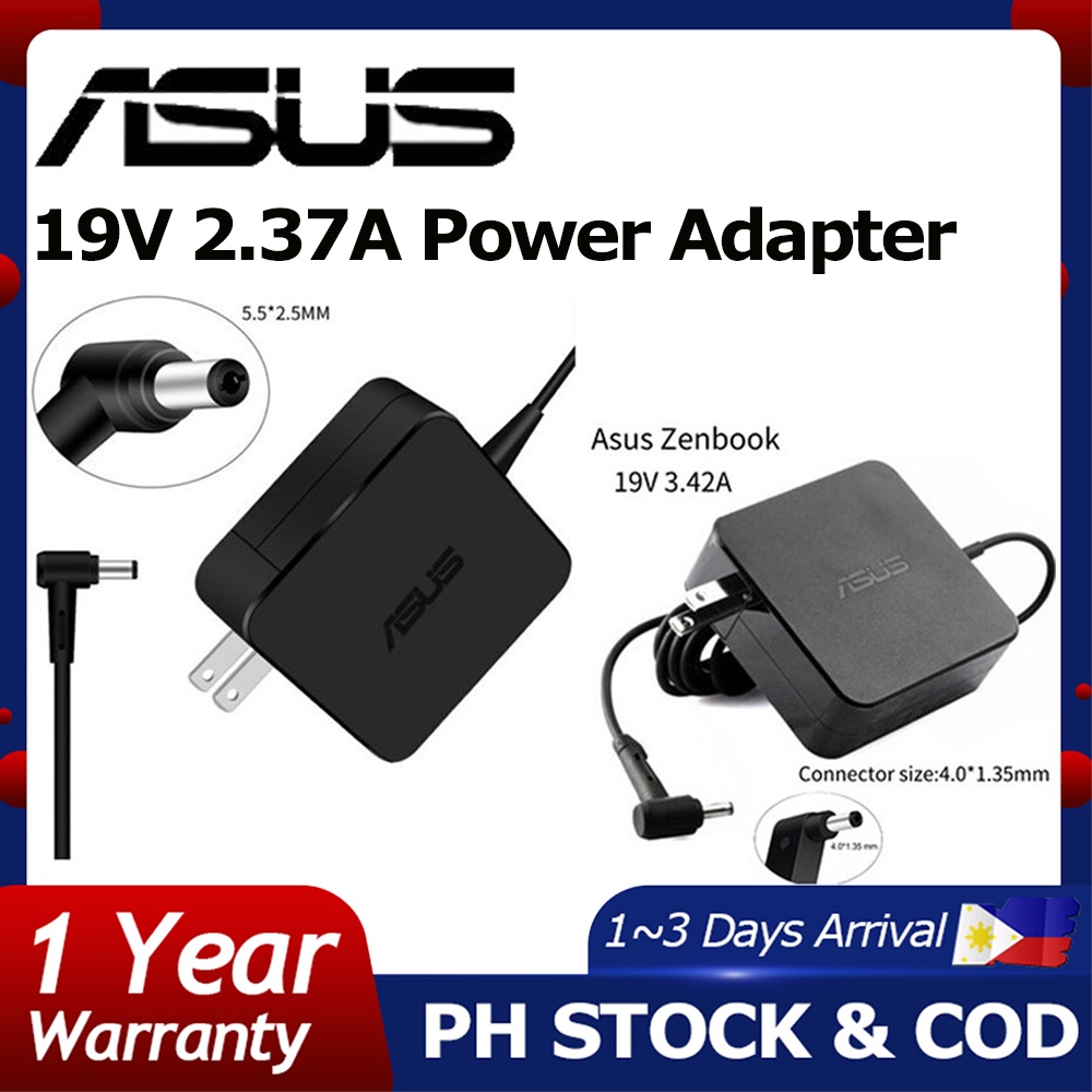 【COD】19V 2.37A 5.5*2.5mm / 4.0*1.35mm 45W Power Adapter Charger for