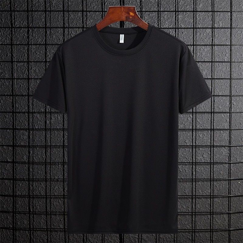 M-XL Men's Plain Round Neck Black and White casual T-shirts | Shopee ...