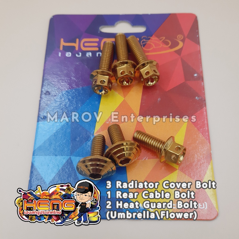 NMAX v1 v2 6PCS Radiator Cover and Heat Guard HENG Bolts from HENG ...