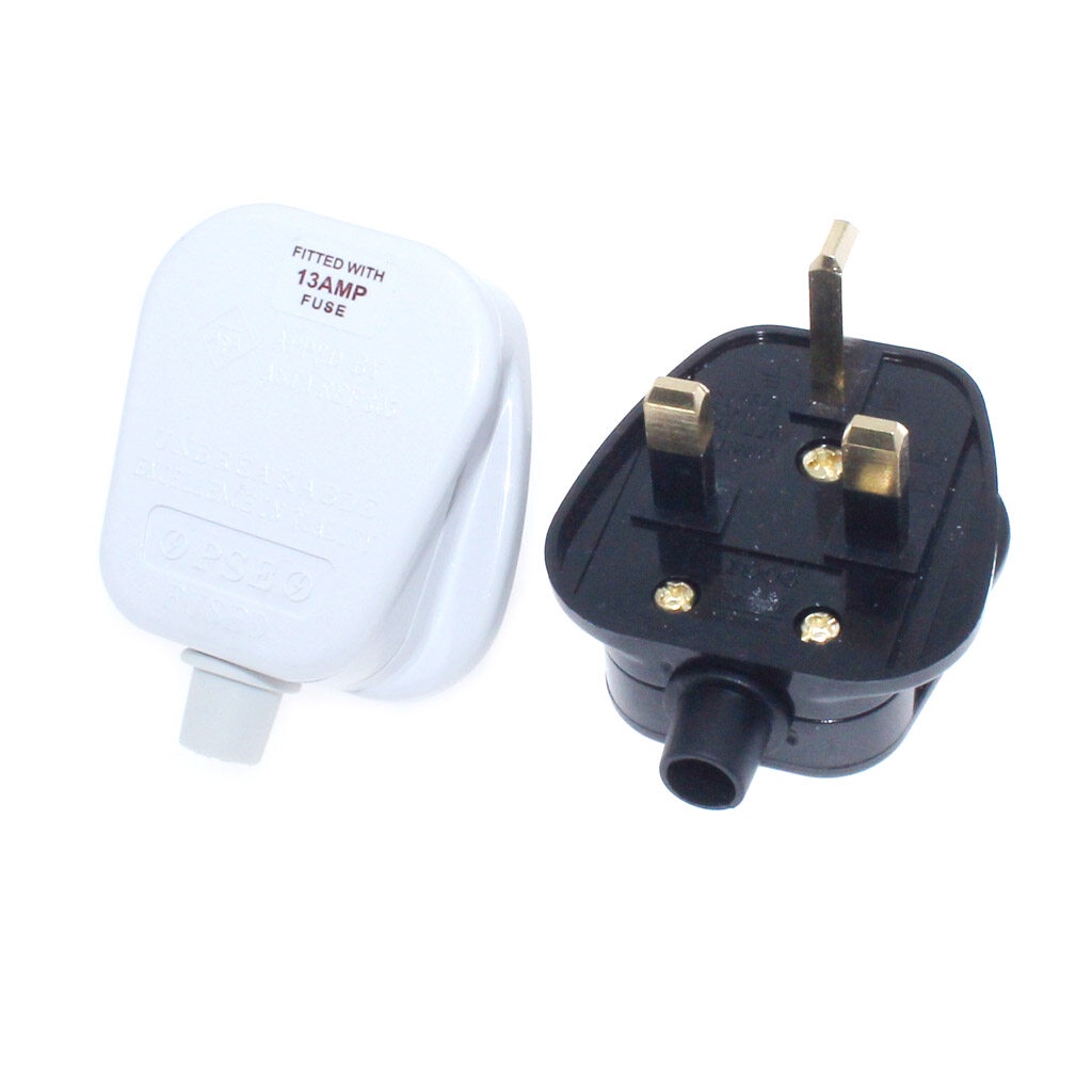 ＞UK 3 Pins Rewireable Plug With Fuse, Power Cord Cable DIY Connector ...