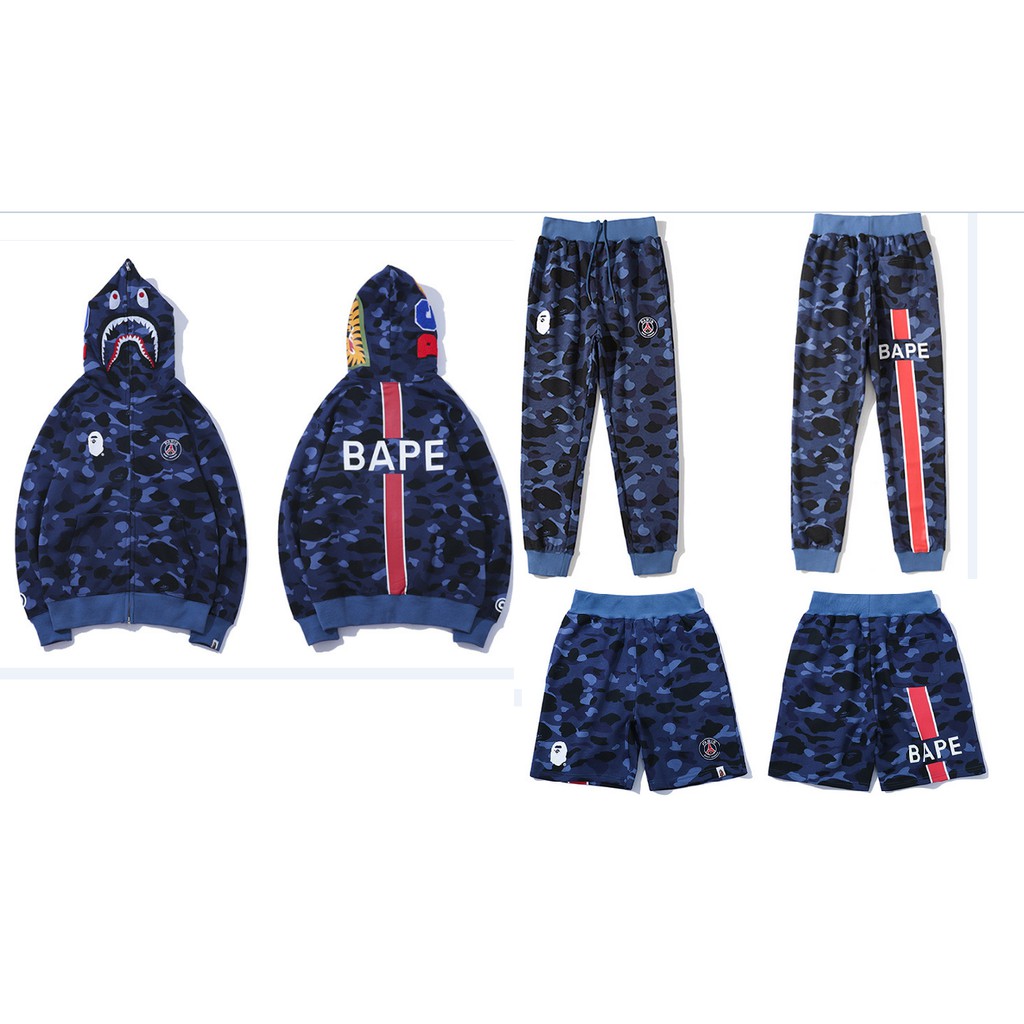 Psg hotsell bape shorts