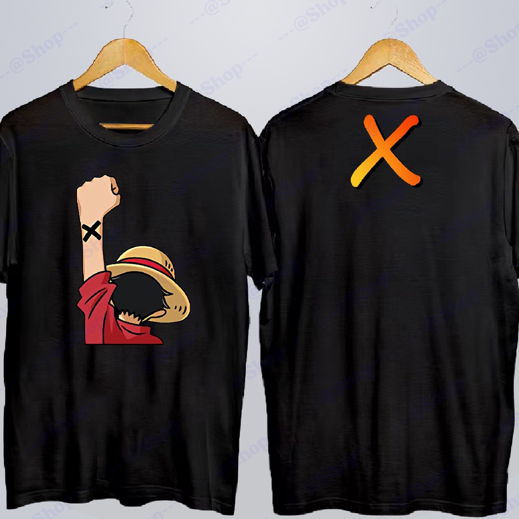 Fashion Design Anime Luffy Peace Sign Back to Back T-shirt Clothing ...