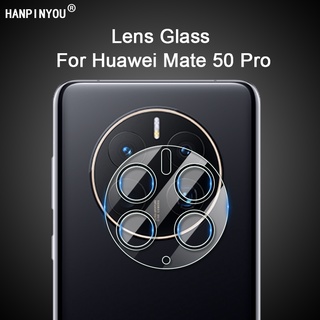 For Huawei Mate 50 50E Pro Ultra Thin Clear Camera Lens Protector Metal  Ring Guard Tempered Glass Film Cover Cap