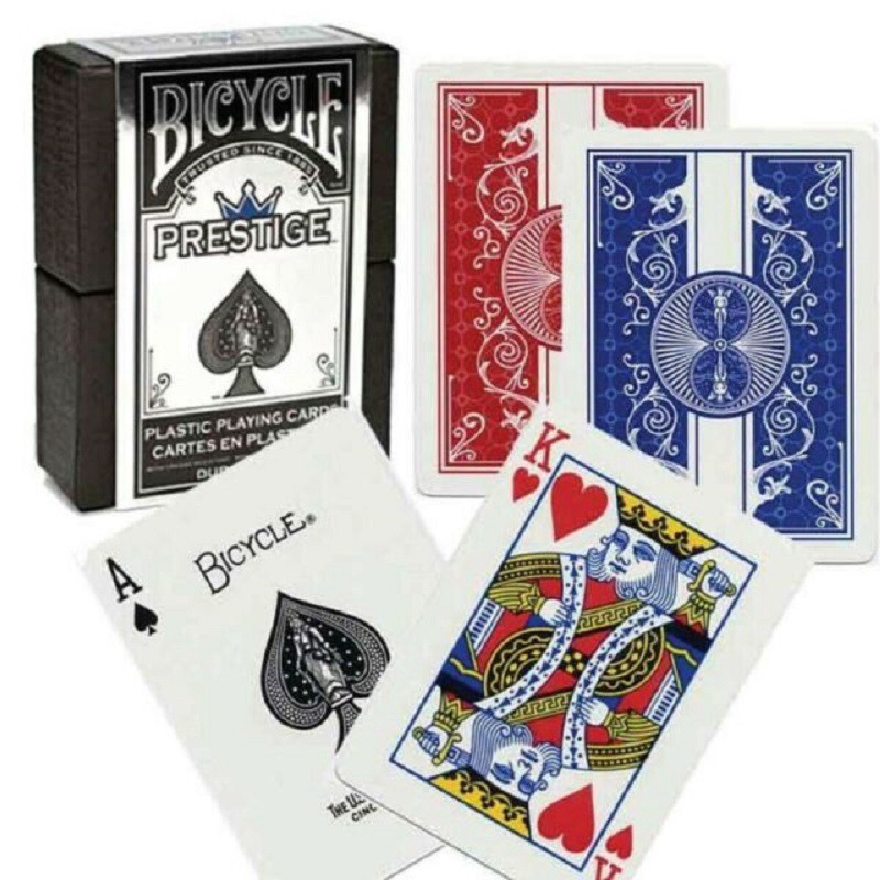 Bicycle Prestige Plastic Playing Cards Red Blue Deck Poker USPCC Magic Card Games Magic Tricks Props Shopee Philippines