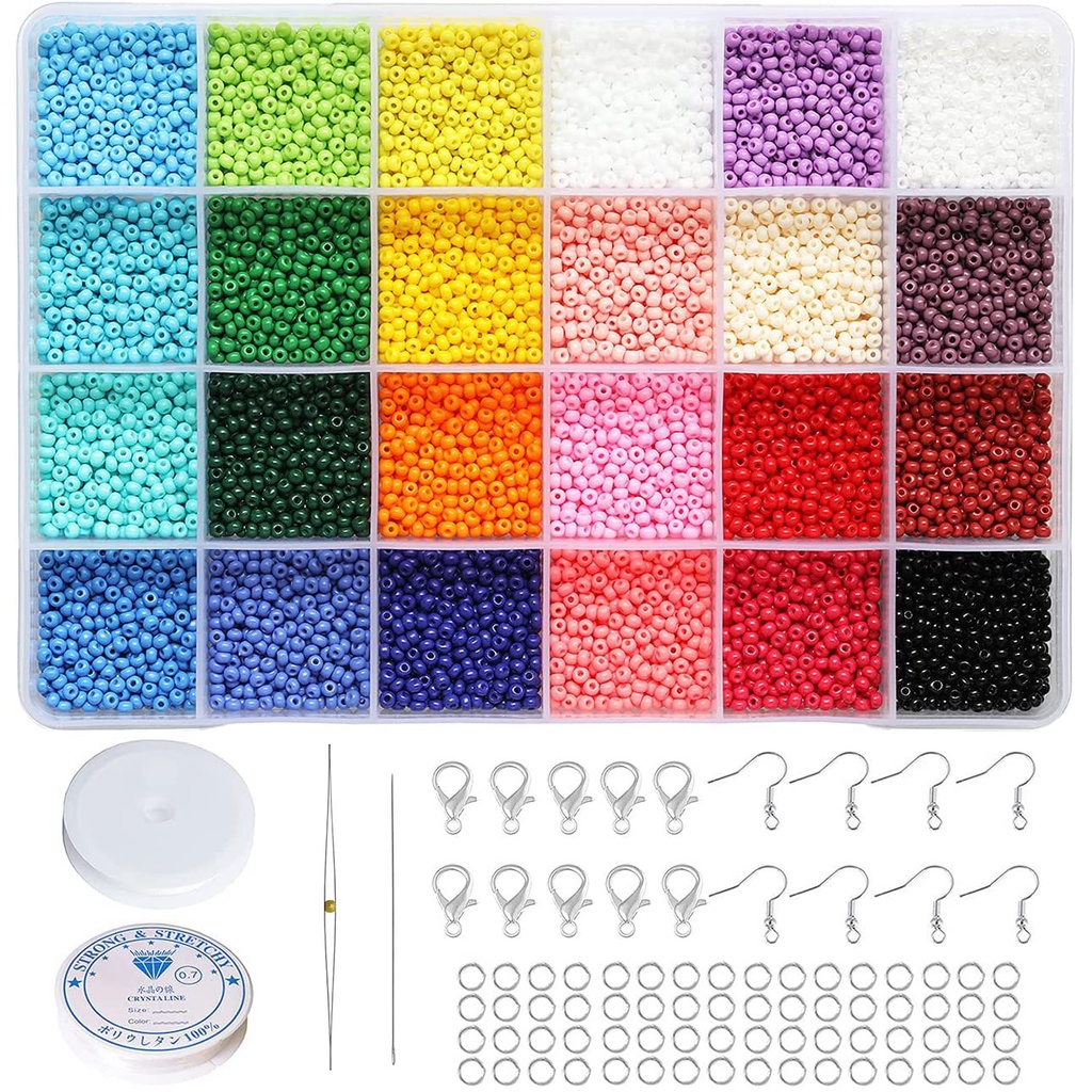 144colors/set Yantjouet 2.6mm EVA Mini Beads kit Gift Black/White