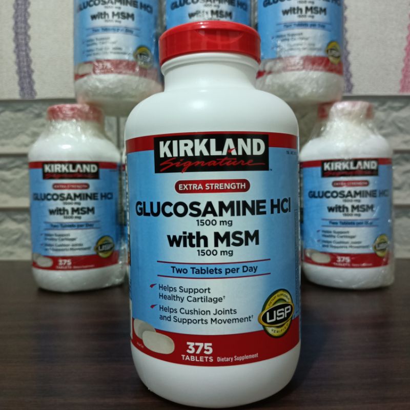 Kirkland Signature Glucosamine HCl with MSM (375 tablets) EXPIRY FEB