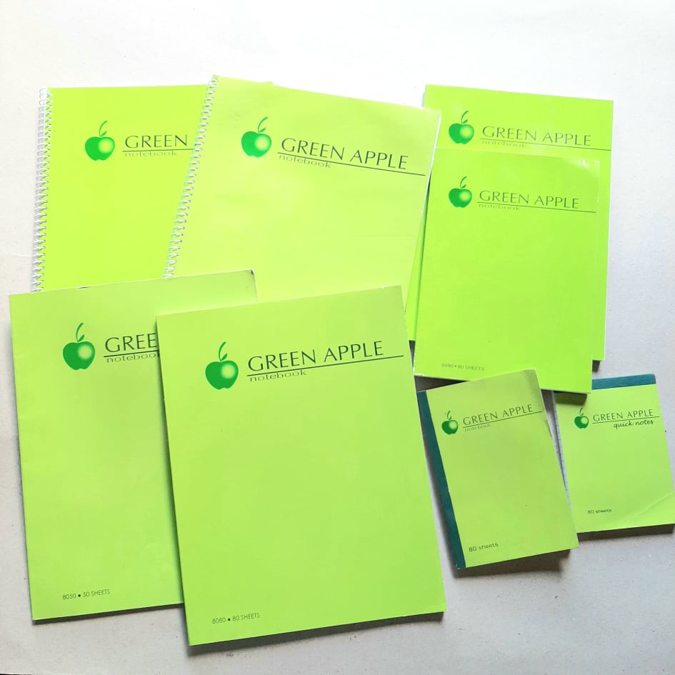 Green Apple Notebook (Spiral and Padded) | Shopee Philippines